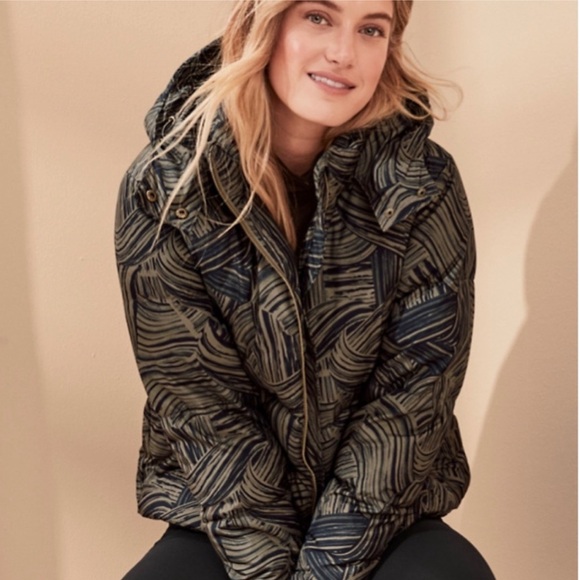 Garnet Hill Printed Down Fill Coat - Picture 1 of 10